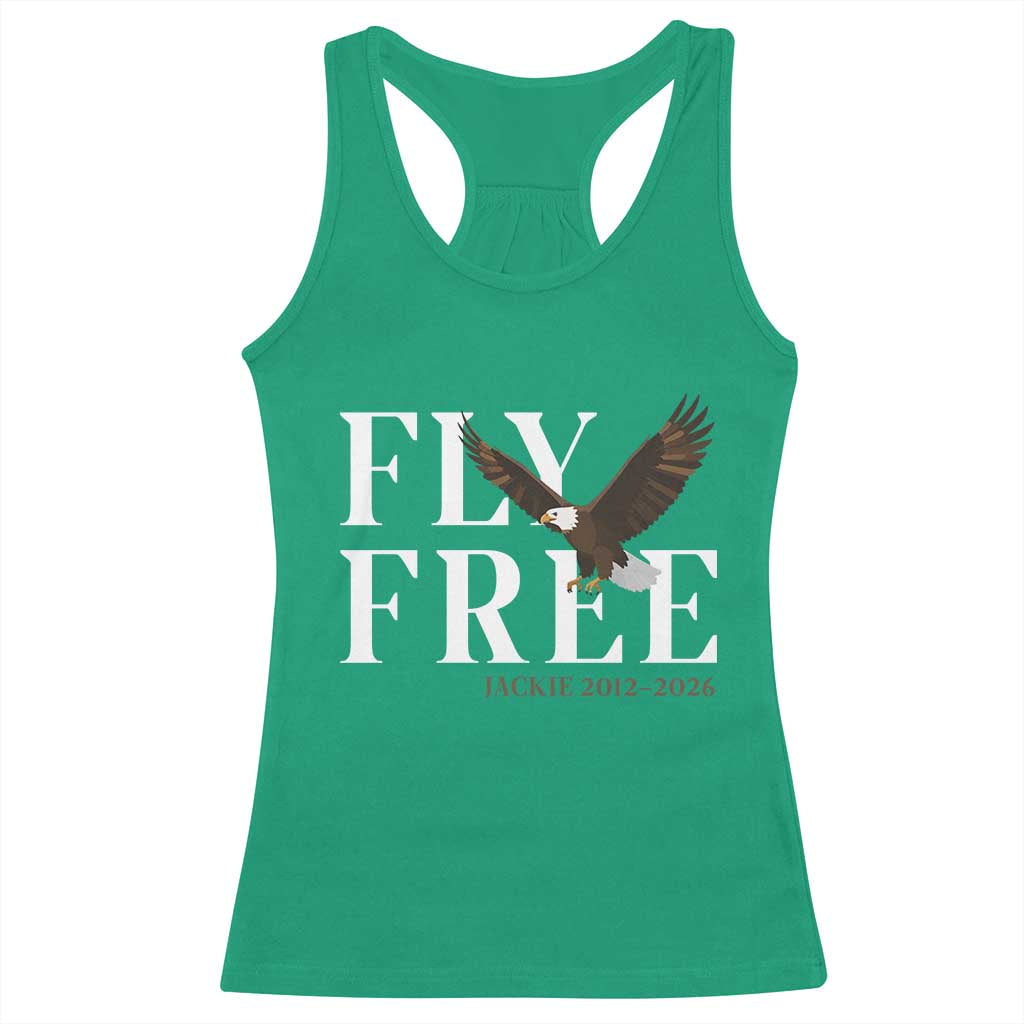 Fly Free Jackie Eagle 2012 2026 Memorial Racerback Tank Top Soaring Wilderness Tribute