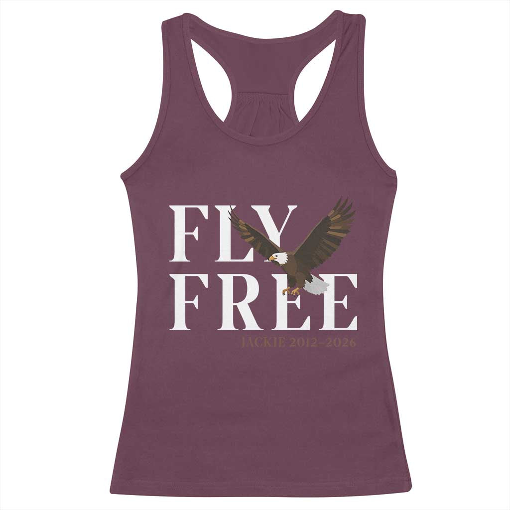 Fly Free Jackie Eagle 2012 2026 Memorial Racerback Tank Top Soaring Wilderness Tribute