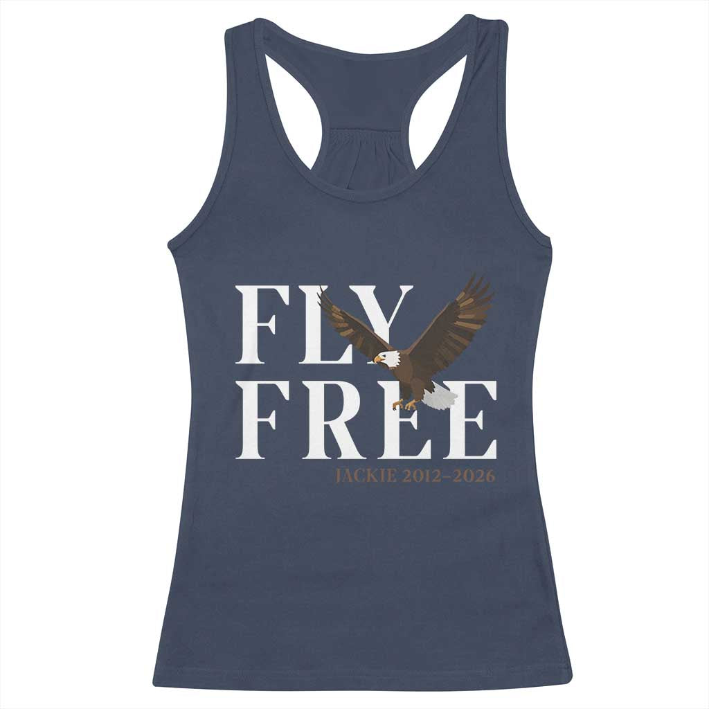 Fly Free Jackie Eagle 2012 2026 Memorial Racerback Tank Top Soaring Wilderness Tribute