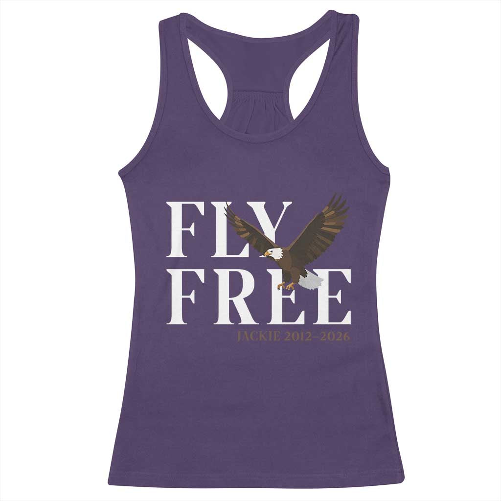 Fly Free Jackie Eagle 2012 2026 Memorial Racerback Tank Top Soaring Wilderness Tribute