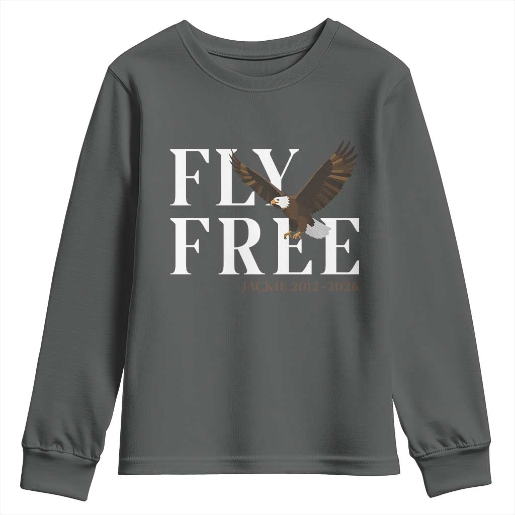 Fly Free Jackie Eagle 2012 2026 Memorial Youth Sweatshirt Soaring Wilderness Tribute