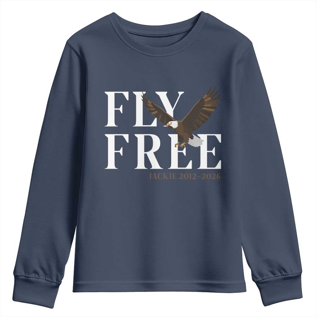 Fly Free Jackie Eagle 2012 2026 Memorial Youth Sweatshirt Soaring Wilderness Tribute