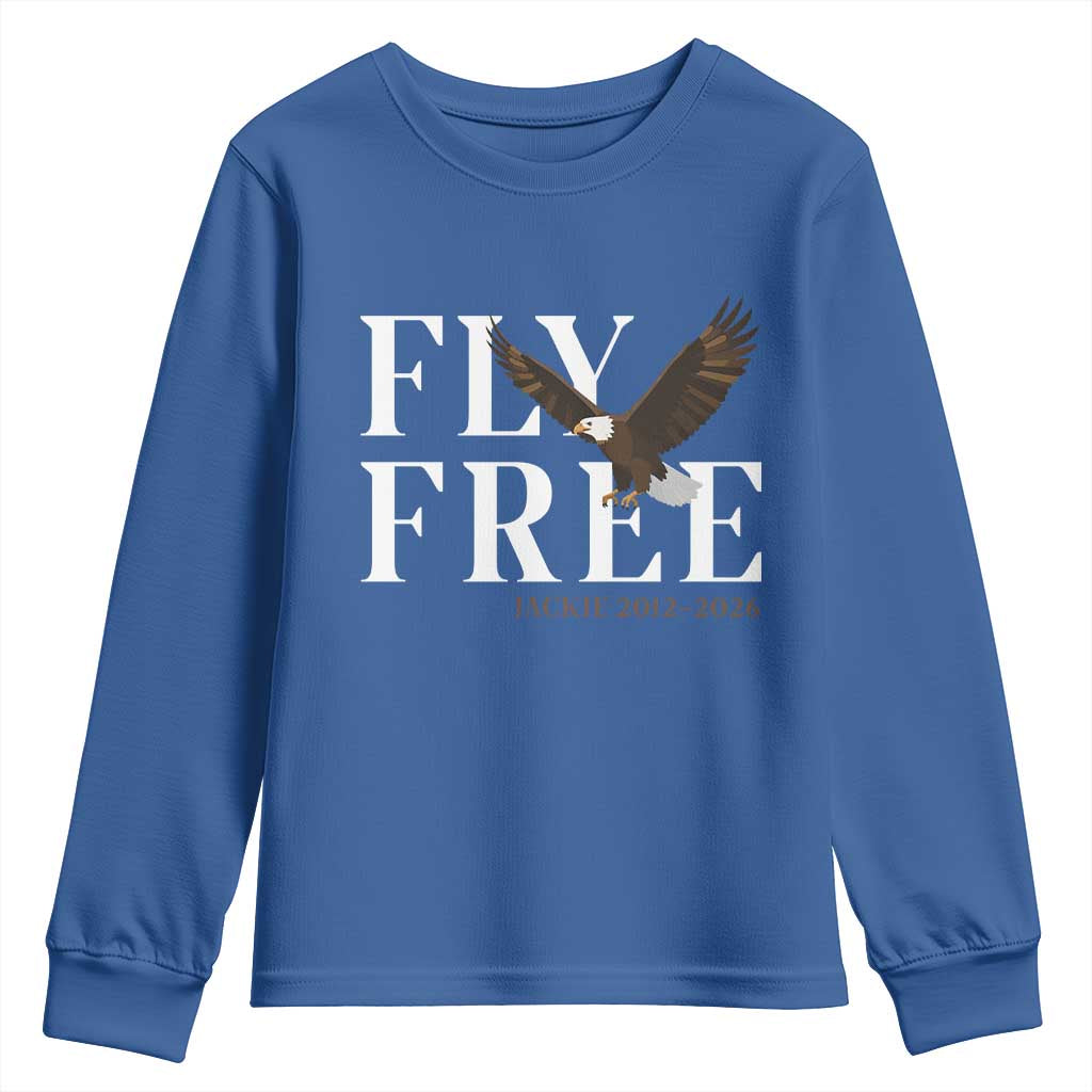 Fly Free Jackie Eagle 2012 2026 Memorial Youth Sweatshirt Soaring Wilderness Tribute