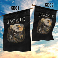 Jackie Forever Our Queen Bald Eagle 2012 2026 Memorial Garden Flag Fly High in Big Bear Moonlit Mountain Tribute