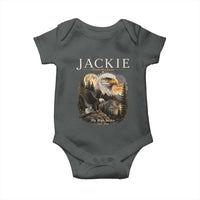 Jackie Forever Our Queen Bald Eagle 2012 2026 Memorial Baby Onesie Fly High in Big Bear Moonlit Mountain Tribute