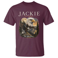 Jackie Forever Our Queen Bald Eagle 2012 2026 Memorial T Shirt Fly High in Big Bear Moonlit Mountain Tribute