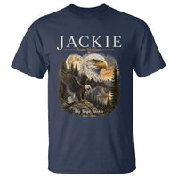 Jackie Forever Our Queen Bald Eagle 2012 2026 Memorial T Shirt Fly High in Big Bear Moonlit Mountain Tribute