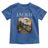 Jackie Forever Our Queen Bald Eagle 2012 2026 Memorial Toddler T Shirt Fly High in Big Bear Moonlit Mountain Tribute