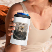 In Loving Memory of Jackie Eagle Memorial Portrait 4 in 1 Can Cooler Tumbler 2012 2026 Legacy Of Strength Wilderness Tribute