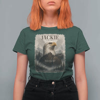 In Loving Memory of Jackie Eagle Memorial Portrait T Shirt For Women 2012 2026 Legacy Of Strength Wilderness Tribute