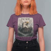 In Loving Memory of Jackie Eagle Memorial Portrait T Shirt For Women 2012 2026 Legacy Of Strength Wilderness Tribute