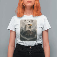 In Loving Memory of Jackie Eagle Memorial Portrait T Shirt For Women 2012 2026 Legacy Of Strength Wilderness Tribute
