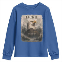 In Loving Memory of Jackie Eagle Memorial Portrait Youth Sweatshirt 2012 2026 Legacy Of Strength Wilderness Tribute