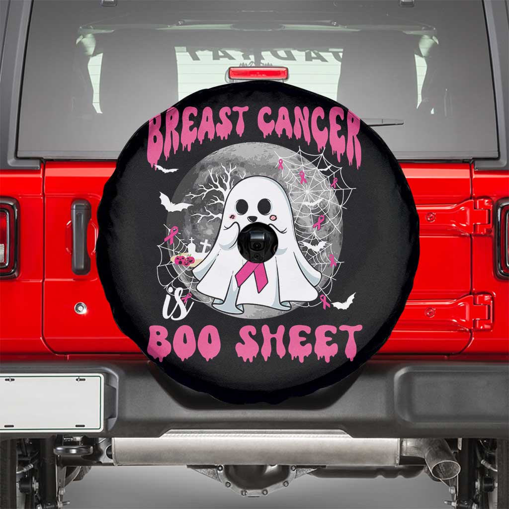 Breast Cancer Boo Sheet Spare Tire Cover Pink Halloween Support Squad