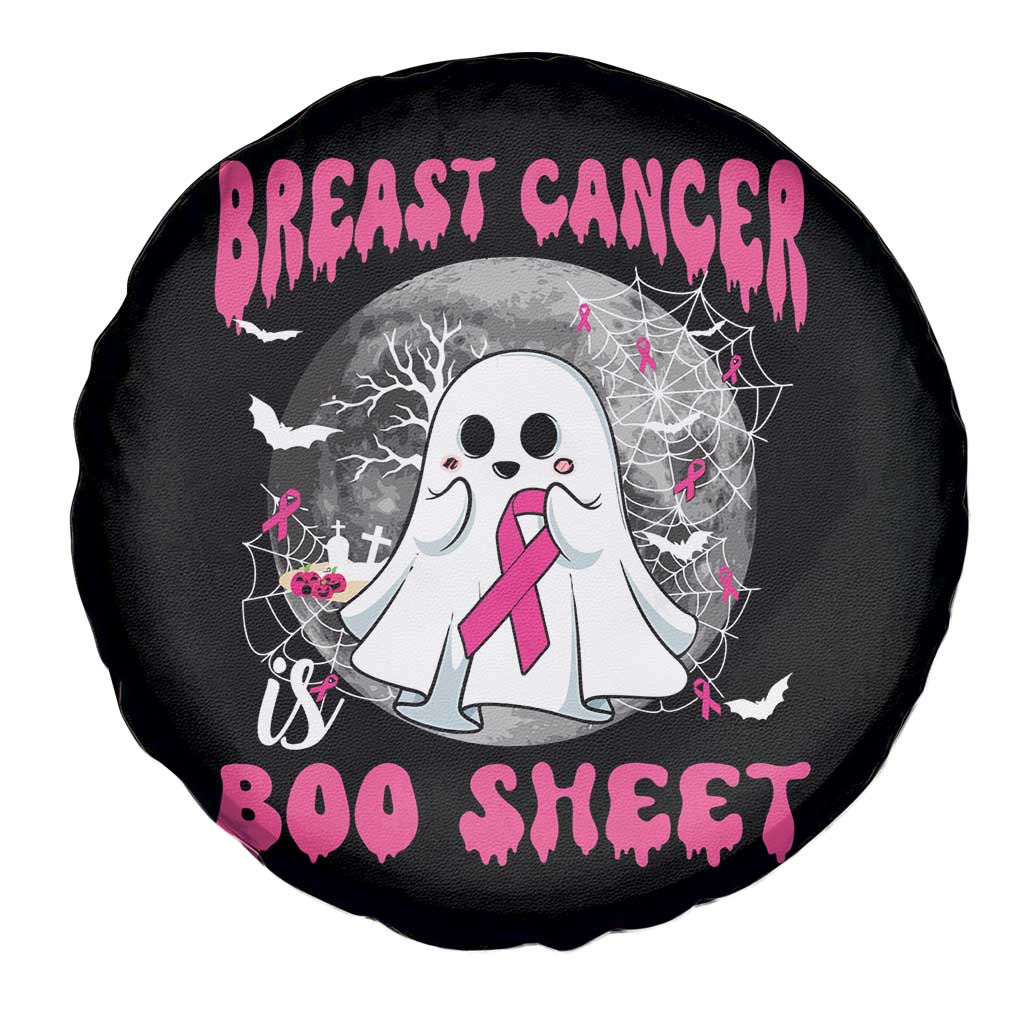 Breast Cancer Boo Sheet Spare Tire Cover Pink Halloween Support Squad