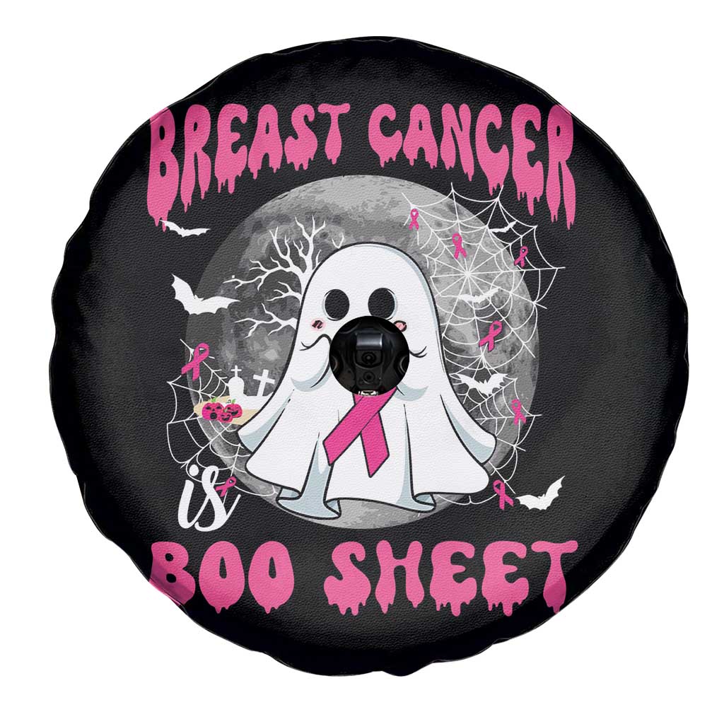 Breast Cancer Boo Sheet Spare Tire Cover Pink Halloween Support Squad