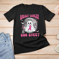 Breast Cancer Boo Sheet T Shirt Breast Cancer Is Boo Sheet Halloween Pink Ribbon Support Breast Cancer Warrior - Wonder Print Shop
