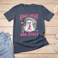 Breast Cancer Boo Sheet T Shirt Breast Cancer Is Boo Sheet Halloween Pink Ribbon Support Breast Cancer Warrior - Wonder Print Shop