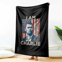 Stand With Charlie Throw Blanket Patriotic Free Speech We The People American Flag Graphic - Wonder Print Shop