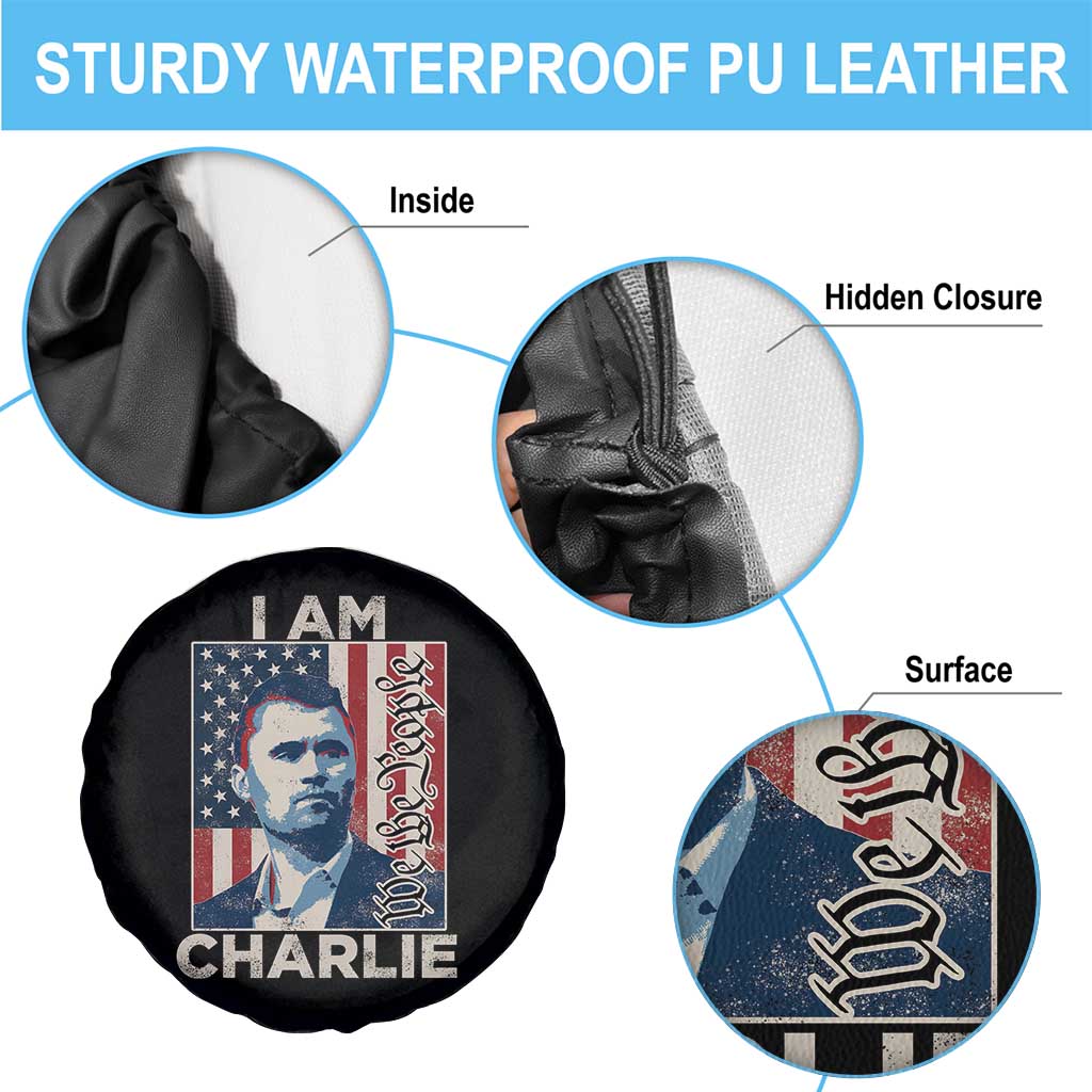 Stand With Charlie Spare Tire Cover Patriotic Free Speech We The People American Flag Graphic - Wonder Print Shop