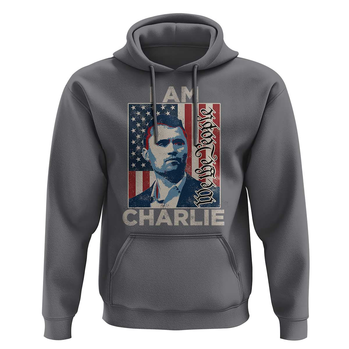 Stand With Charlie Hoodie Patriotic Free Speech We The People American Flag Graphic - Wonder Print Shop