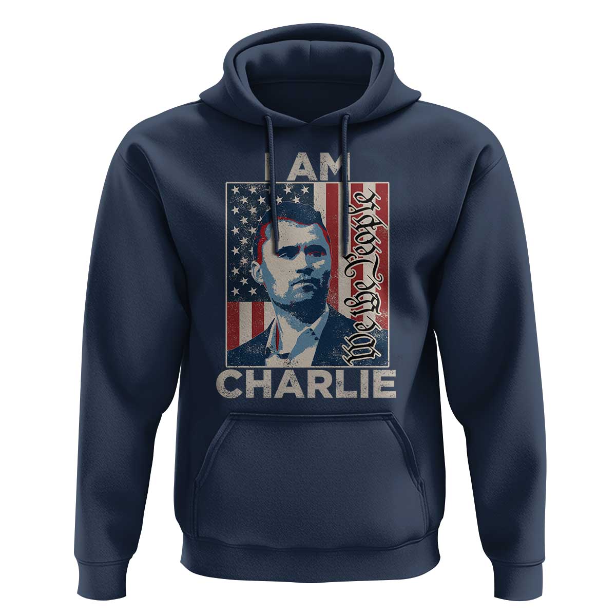 Stand With Charlie Hoodie Patriotic Free Speech We The People American Flag Graphic - Wonder Print Shop