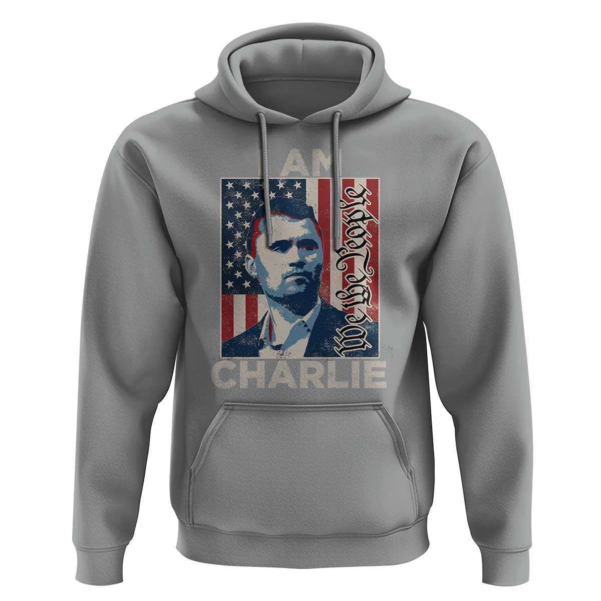 Stand With Charlie Hoodie Patriotic Free Speech We The People American Flag Graphic - Wonder Print Shop