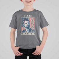 Stand With Charlie T Shirt For Kid Patriotic Free Speech We The People American Flag Graphic - Wonder Print Shop