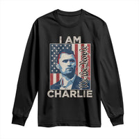 Stand With Charlie Long Sleeve Shirt Patriotic Free Speech We The People American Flag Graphic - Wonder Print Shop