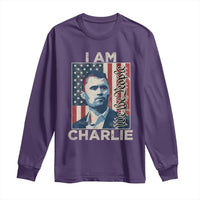 Stand With Charlie Long Sleeve Shirt Patriotic Free Speech We The People American Flag Graphic - Wonder Print Shop