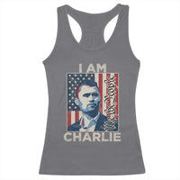 Stand With Charlie Racerback Tank Top Patriotic Free Speech We The People American Flag Graphic - Wonder Print Shop