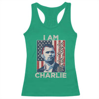 Stand With Charlie Racerback Tank Top Patriotic Free Speech We The People American Flag Graphic - Wonder Print Shop