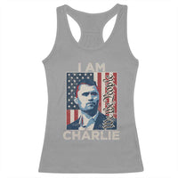 Stand With Charlie Racerback Tank Top Patriotic Free Speech We The People American Flag Graphic - Wonder Print Shop