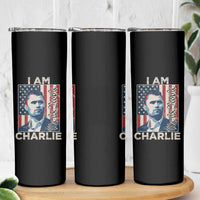 Stand With Charlie Skinny Tumbler Patriotic Free Speech We The People American Flag Graphic - Wonder Print Shop