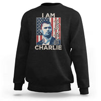 Stand With Charlie Sweatshirt Patriotic Free Speech We The People American Flag Graphic - Wonder Print Shop