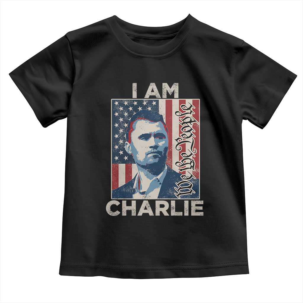 Stand With Charlie Toddler T Shirt Patriotic Free Speech We The People American Flag Graphic - Wonder Print Shop
