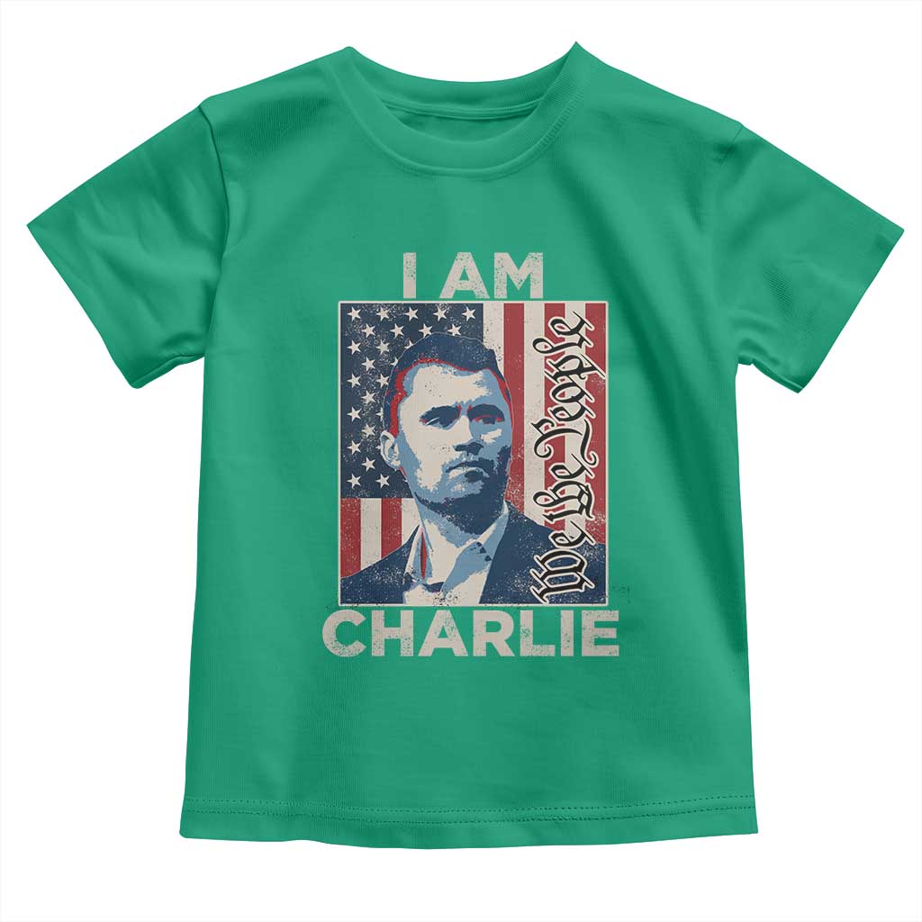Stand With Charlie Toddler T Shirt Patriotic Free Speech We The People American Flag Graphic - Wonder Print Shop