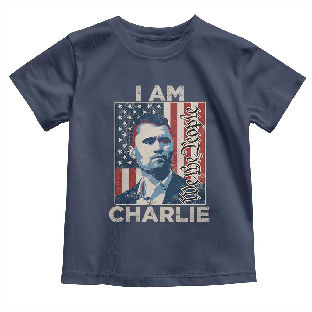 Stand With Charlie Toddler T Shirt Patriotic Free Speech We The People American Flag Graphic - Wonder Print Shop