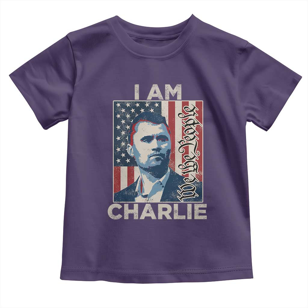 Stand With Charlie Toddler T Shirt Patriotic Free Speech We The People American Flag Graphic - Wonder Print Shop