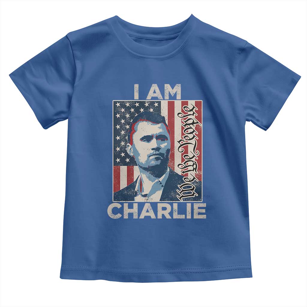 Stand With Charlie Toddler T Shirt Patriotic Free Speech We The People American Flag Graphic - Wonder Print Shop