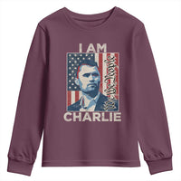 Stand With Charlie Youth Sweatshirt Patriotic Free Speech We The People American Flag Graphic - Wonder Print Shop