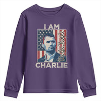 Stand With Charlie Youth Sweatshirt Patriotic Free Speech We The People American Flag Graphic - Wonder Print Shop