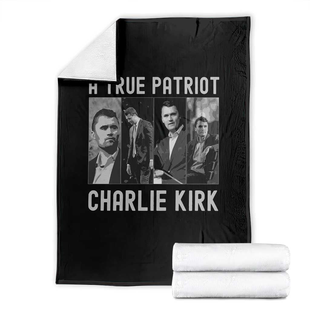 Charlie Kirk Tribute Throw Blanket A True Patriot Conservative Memorial - Wonder Print Shop