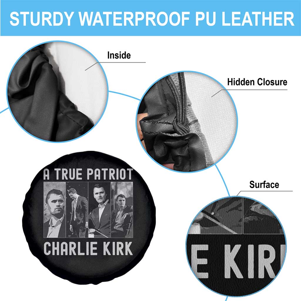 Charlie Kirk Tribute Spare Tire Cover A True Patriot Conservative Memorial - Wonder Print Shop
