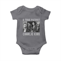 Charlie Kirk Tribute Baby Onesie A True Patriot Conservative Memorial - Wonder Print Shop