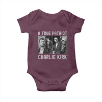 Charlie Kirk Tribute Baby Onesie A True Patriot Conservative Memorial - Wonder Print Shop