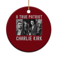 Charlie Kirk Tribute Ceramic Ornament A True Patriot Conservative Memorial - Wonder Print Shop