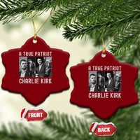 Charlie Kirk Tribute Ceramic Ornament A True Patriot Conservative Memorial - Wonder Print Shop