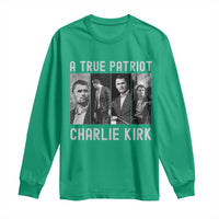 Charlie Kirk Tribute Long Sleeve Shirt A True Patriot Conservative Memorial - Wonder Print Shop
