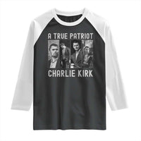 Charlie Kirk Tribute Raglan Shirt A True Patriot Conservative Memorial - Wonder Print Shop